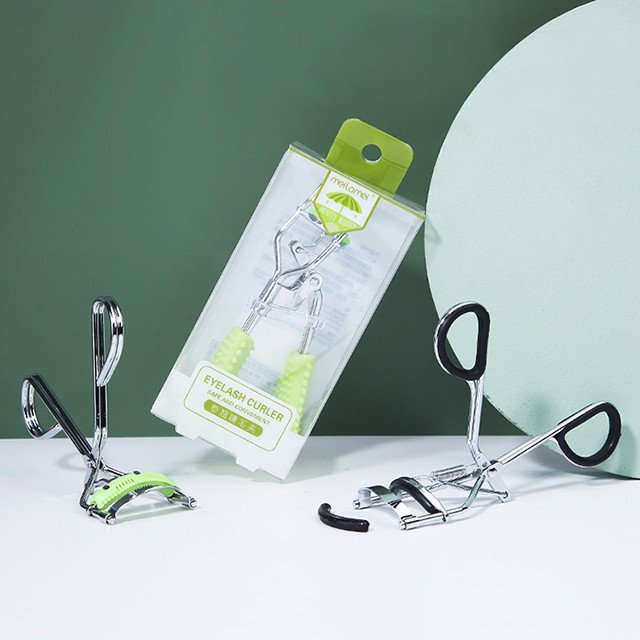 Meilamei wholesale makeup tools eyelash curler with silicone pad private label stainless steel eyelash curler MLM-F003