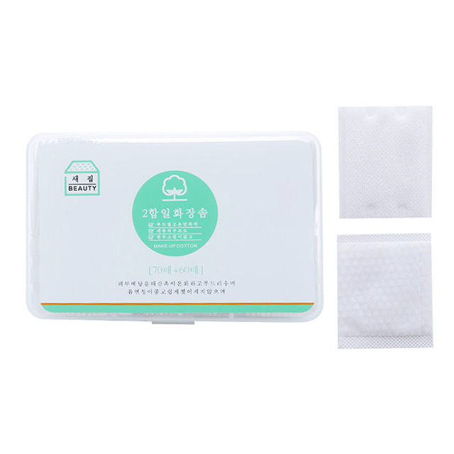 Niaowu 110 pcs 2in1 Pack Pearl Grain Face Cleansing Make up Remover Wholesales Cotton Pads For Face N803