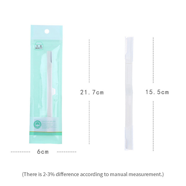 Manufacturer Stainless Steel Dermaplaning Blade Double Head Eyebrow Razor Facial Eyebrow Trimmer Manual For Women N268