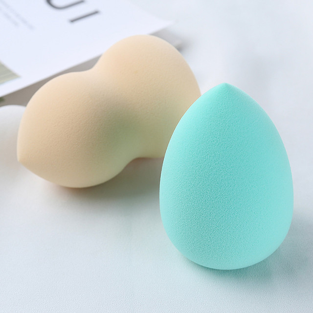 Silubi 2pcs Beauty Sponge Set Cosmetic Yellow Colourful Latex Free Foundation Large Makeup Sponge Blender Slb-F008