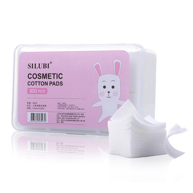 Wholesale 800pcs Cotton pad Thin Facial Makeup remover pads disposable square cotton pads S023