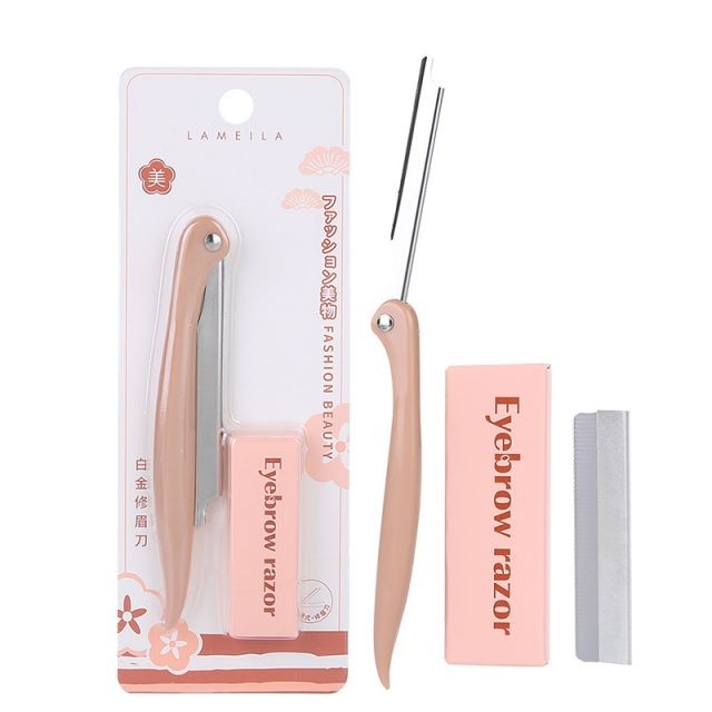 OEM Razors Makeup Facial Eyebrow Shaper 1in 5 blades Free Samples Folding Eyebrow Razor A0883