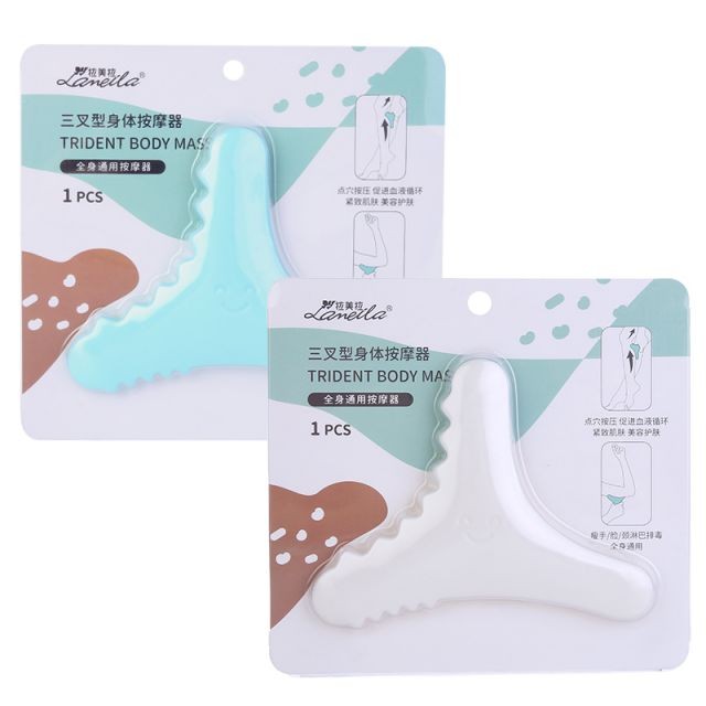 Lameila Custom Logo Body Massager Portable Relax Body Care Massage Product Triangle Shape Plastic Guasha Scraping Massager M1101