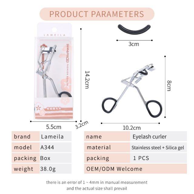 Lameila Best No Heat Single Curled Lashes Curler Tools Stainless Steel Nice Grip Eyelash Curler Beauty With Silica Gel A344