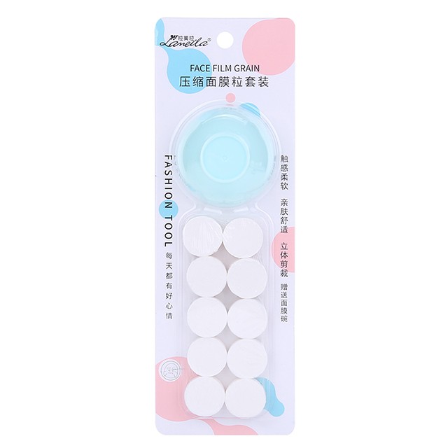 Lameila Wholesale Small Makeup Tools Female Compressed Mask Sheet Women 10pcs Compressed Facial Mask Combination Mask Bowl D0913