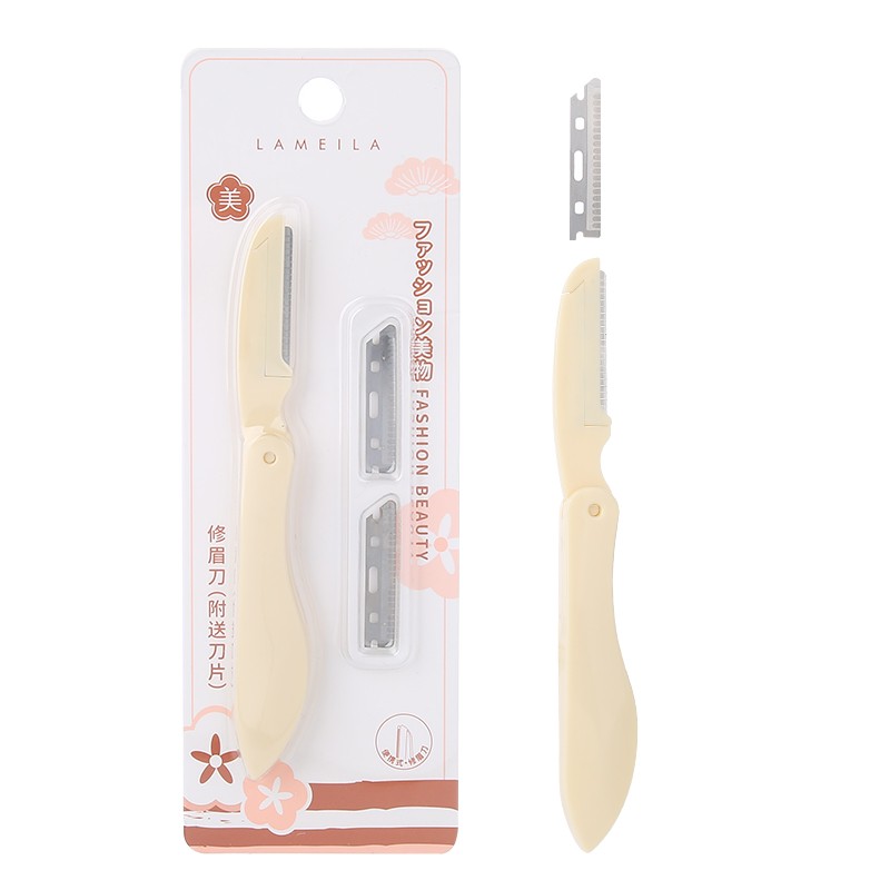 Lameila Private label eyebrow trimmer women shaper eyebrow razor with two blades A0261