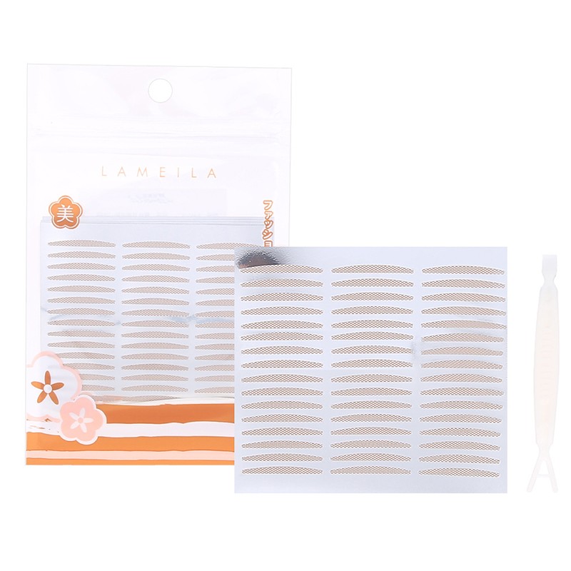 Lameila Double Eyelid Stickers 120pairs With Fork Makeup Tools Natural Invisible Bigeye Waterproof Lace Eyelid Tape A461