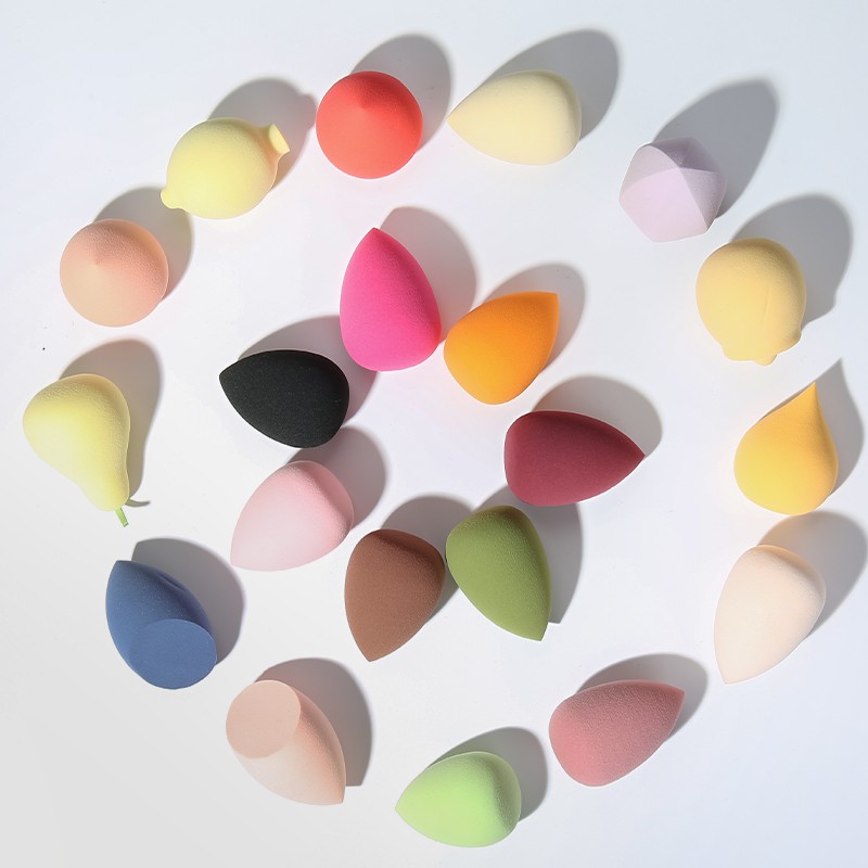 Customized Logo Mix Colors Multi Shapes Latex Free Beauty Make Up Sponge Pink Red Yellow Cosmetic Puff Makeup Sponges Blender