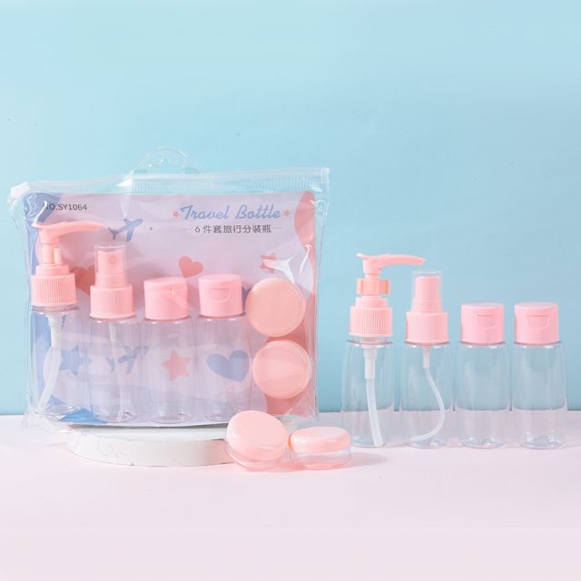 Guangzhou Manufacturer 10ml 50ml Plastic Travel Empty Bottles Packaging Container Cosmetic Jar Shampoo Plastic Pump Bottle Set SY1064