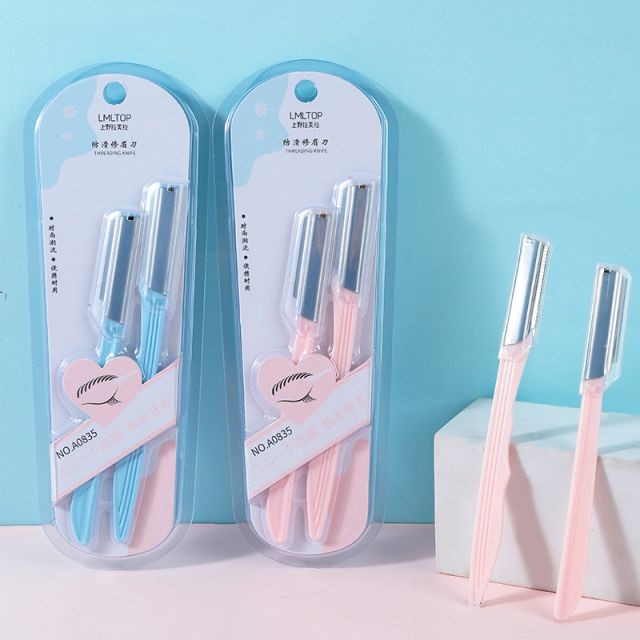 Lameila Wholesale Female Eyebrow Razor Imported From Cosmetic Tools Plastic Portable Eyebrow Trimmer Blade Brow Razor A0835