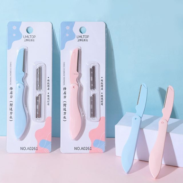 Lameila 3pcs Custom Logo Dermaplane Glo Eyebrow Razor Trimmer With Extra Blades Foldable Facial Brow Hair Remove Razor A0261 Lameila 3pcs Custom Logo Dermaplane Glo Eyebrow Razor Trimmer With Extra Blades Foldable Facial Brow Hair Remove Razor A0261