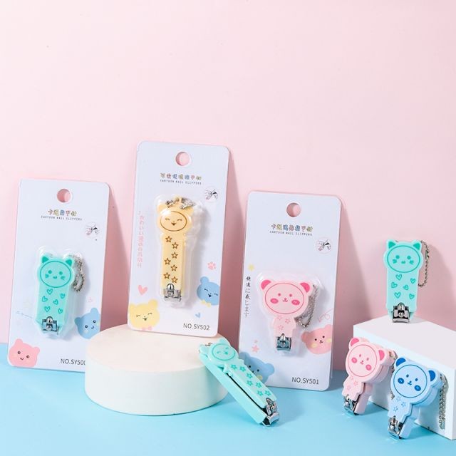 New Arrived Cute Nail Edge Cutter Round Head Portable Custom Logo Cuticle Nail Cutter Beauty Tool Nail Clipper SY500-502