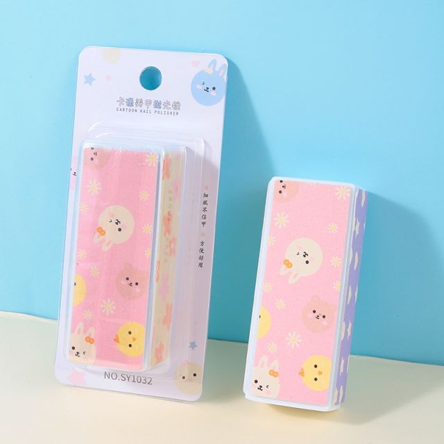 LMLTOP Wholesale Cute Nail Files And Buffers Private Label Portable 4 Sides Mini Nail Files 100 180 Custom Printed SY1032