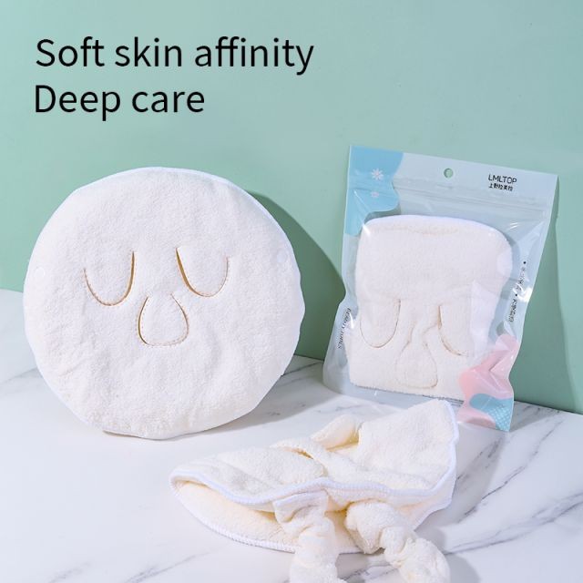 LMLTOP Hot Sale Soft Coral Fleece Reusable Face Mask Towel Custom Logo White Face Towel For Beauty Spa Facial Towels SY402