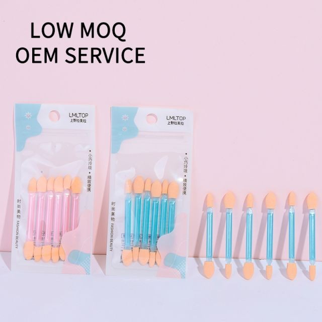 LMLTOP 6pcs Mini Eyes Makeup Eyeshadow Blending Brush Makeup Brush Set Private Sponge Head Fluffy Eyeshadow Brush 9018