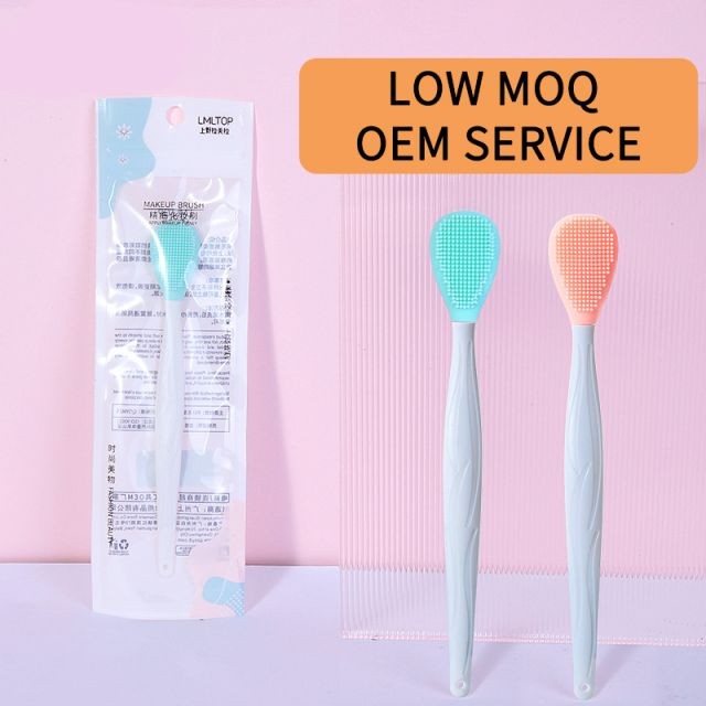 Wholesale Multi Functional Double Side Silicone Facial Clean Remove Blackhead Nose Brush Custom Lip Exfoliate Scrubs Brush C0376