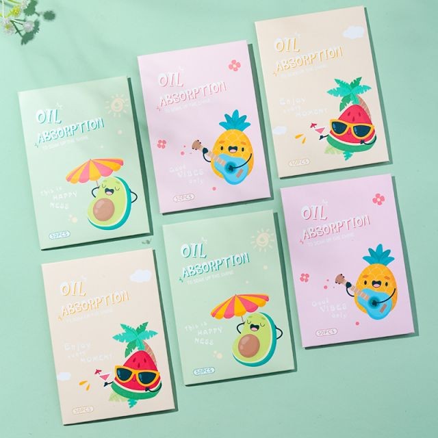 50pcs Portable Custom Logo Pocket Oil Blotting Paper Oil Absorbing Facial Clean Refreshing Face Oil Absorbing Paper Sheet SY002