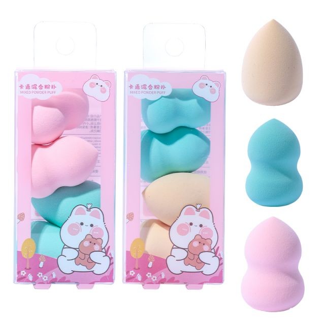 LMLTOP Wholesale 4pcs Makeup Tools Latex Free Makeup Sponge For Women Makeup Foundation Puff Cosmetic Products OEM A80264