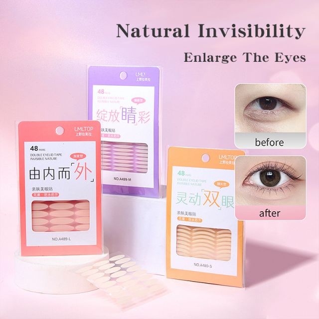 LMLTOP Beauty Tools Cosmetics Waterproof And Sweat Natural Skin Makeups Double Eyelid Tape Invisible Traceless Sticker A489 A490