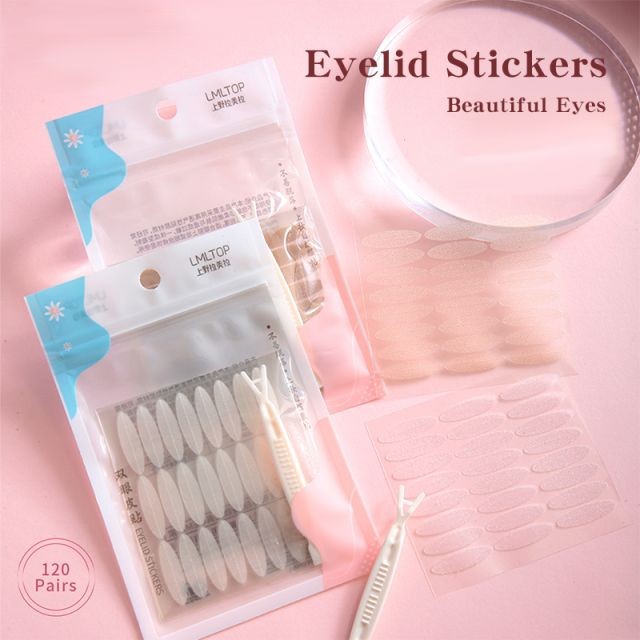 LMLTOP Beauty Tools Cosmetics Makeups Waterproof Double Eyelid Tape Natural Skin Invisible Traceless Sticker With Glitter A492