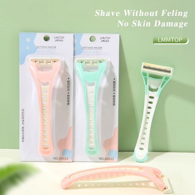 LMLTOP 1pcs Non-Slip Handle Shaver Single Blade Eyebrow Trimmer Body Hair Removal Reusable Harrow Shaving Knife Manual A0933