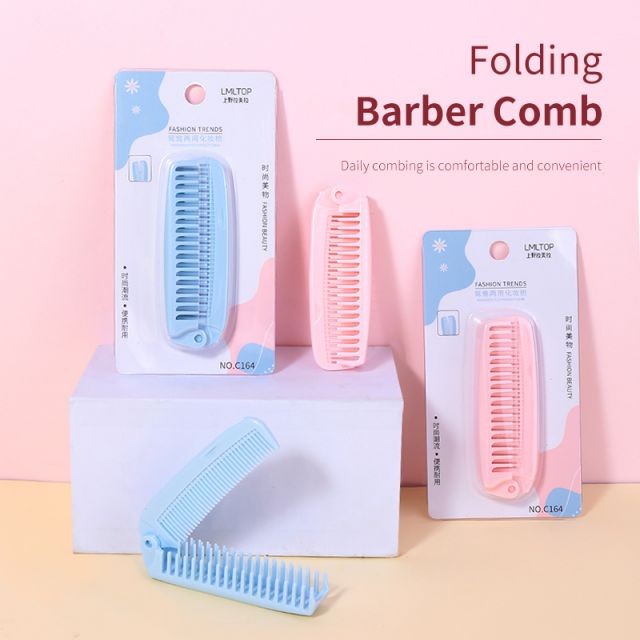 LMLTOP Portable Hair Beauty Tools Plastic Double Head Plastic Folding Hair Brush Straightener Comb C164
