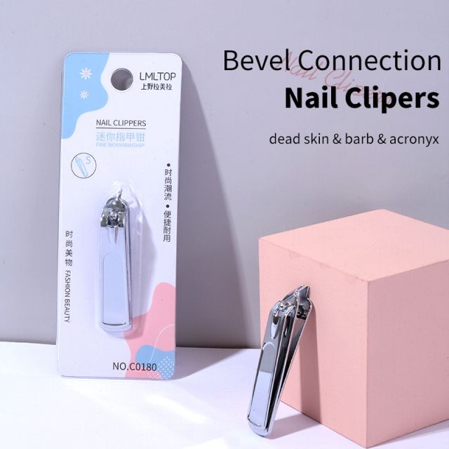 LMLTOP Private Label Nail Care Small Nail Manicure Set Cosmetic Stainless Steel Oblique Head Single Nail Clipper Cutter C0180