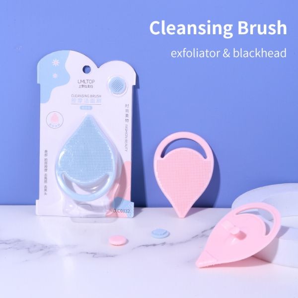 LMLTOP Good Quality Face Wash Brush Deep Pore Cleansing Portable Facia Cleansing Brush Silicone Facial Cleansing Brush C0332