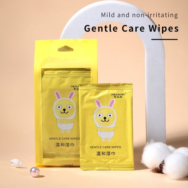 Meilamei 10pcs Non-Woven Soft Skin Friendly Wet Wipes For Face Portable Wet Tissue Wipes Individual Packaging E2066