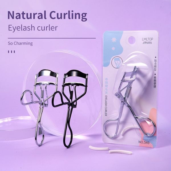 LMLTOP Low Price Wholesale Stainless Steel Black Eyelash Curler Private Label Eyelash Curl Aid Professional 549