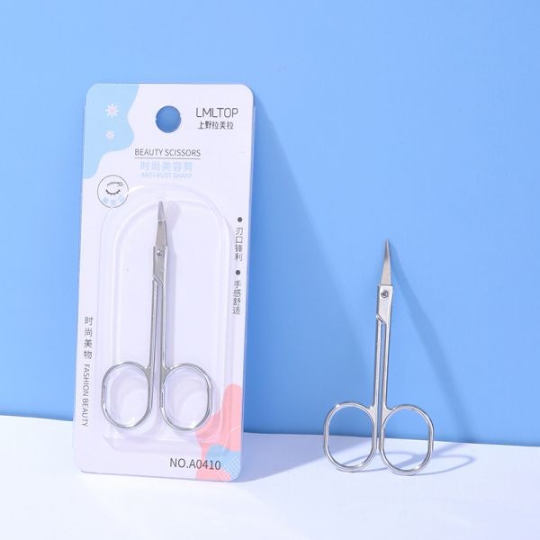 LMLTOP Hot Selling Eye Brow Beauty Scissors Personal Eyelash Repair Tool Small Bending Eyebrows Scissors Grooming Women A0410