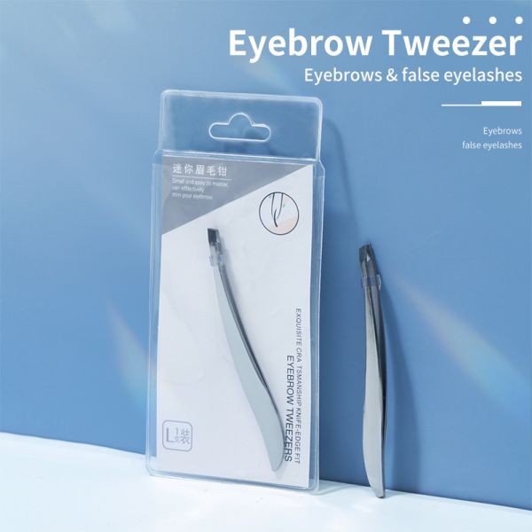 LMLTOP Stainless Steel Oblique Pointed Eyebrow Tweezers Best Eyebrow Tweezers High Quality Professional Eyebrow Tweezers A0170