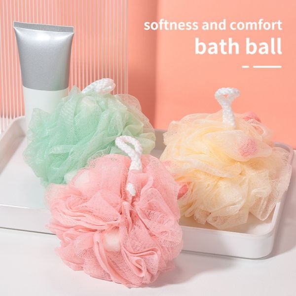 LMLTOP Hot Sale Factory Direct Sale Net Surface Bath Ball Colorful Sponge Bath Clean Up The Cutin Bath Sponge Exfoliating C049