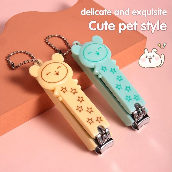 LMLTOP Green Yellow Cute Baby Nail Clipper Wholesale Cartoon Toe Nail Clipper Stainless Steel SY502