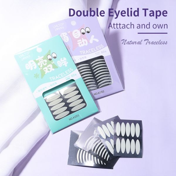 LMLTOP Beauty Tools 60 PCS Natural Skin Invisible Double Eyelid Tape Waterproof Traceless Sticker Cosmetics Makeups A1051 A1052