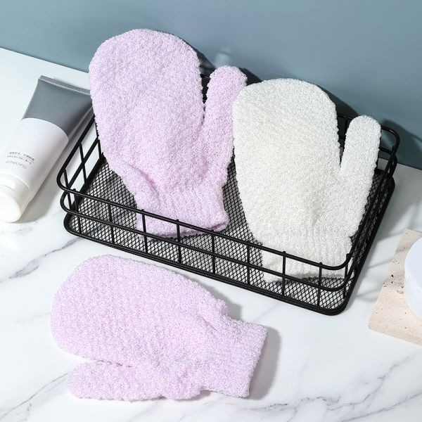 Lameila wholesale Bath Shower Glove Tools Soft Quick Foaming net hand towel shower body scrub 100% silk exfoliating gloves c167