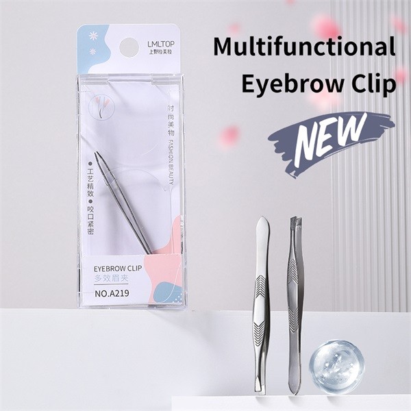 LMLTOP Mini Single Eyebrow Tweezers Stainless Steel Facial Hair Plucking Makeup Tool Removal Eyebrow Tweezers For Women A219