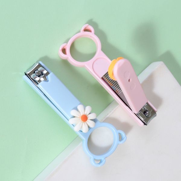 LMLTOP Cute Cartoon Finger Nail Clipper Non-slip Handle Nail Clipper Wholesale Nail Clipper Set Stainless Steel In Stock C0189