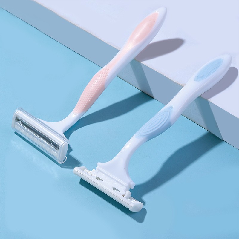 Factory Shaver Razor 2pcs Double Edge Razor Blades Underarm Legs Hair Removal For Women Safety Disposable Shaving Razor A0910