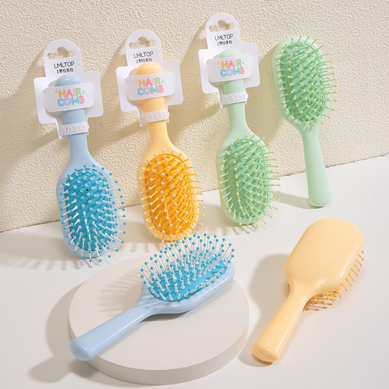 LMLTOP High quality 1pcs wide teeth candy color fragrant air cushion combs hair brush round comb teeth massage comb SY755