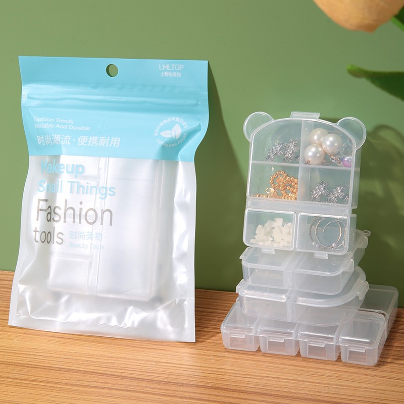 LMLTOP Portable plastic empty box for small daily necessities travel pill case 3 4 5 6 grids travel pill storage box SY725-728