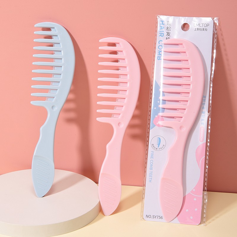 LMLTOP eco friendly hair combs private label trending curved combs for hair style hair comb with logo for girls SY756