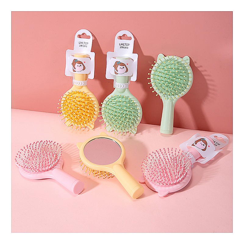 LMLTOP aroma airbag comb round brushes for hair professional hair combs pocket air cushion hair brush with mirror SY746
