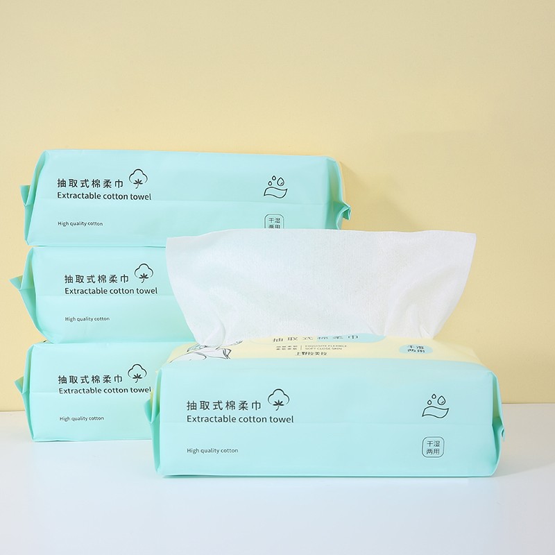 LMLTOP 60pcs White biodegradable facial clean towels TOP-115 disposable facial paper towels xl natural cotton soft facial towels