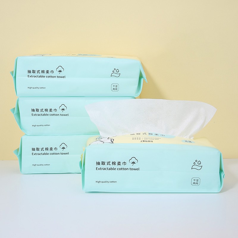 LMLTOP Plain biodegradable facial towels disposable single use facial towels for esthetician cotton microfiber cleansing towels