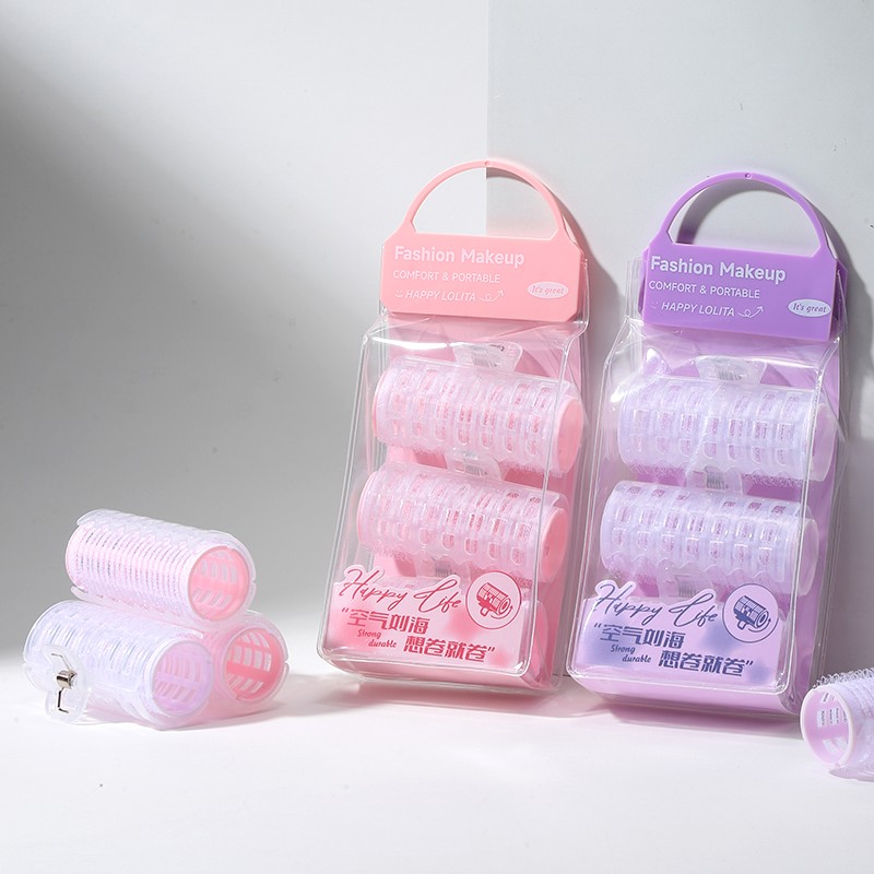 Double-Layer Pink Curling Hair LLT11 Clips Styling tools 3pcs/set Self-Grip Rollers Air Bangs Shaping Tubes For Elegant curly hair