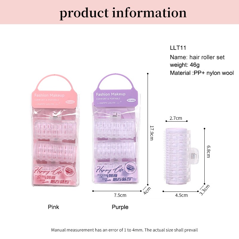 Double-Layer Pink Curling Hair LLT11 Clips Styling tools 3pcs/set Self-Grip Rollers Air Bangs Shaping Tubes For Elegant curly hair Double-Layer Pink Curling Hair LLT11 Clips Styling tools 3pcs/set Self-Grip Rollers Air Bangs Shaping Tubes For Elegant curly hair