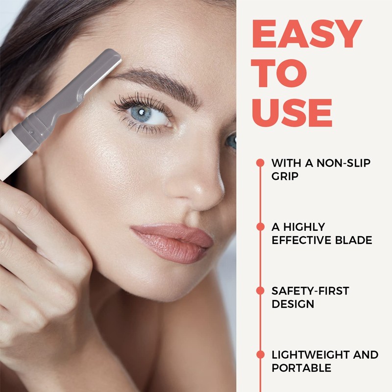 LMLTOP Micro-Distance Protective Net Eyebrow Trimmer JJF04 Large Knife Head Stainless Steel Easy Facial Hair Remover Razor Set LMLTOP Micro-Distance Protective Net Eyebrow Trimmer JJF04 Large Knife Head Stainless Steel Easy Facial Hair Remover Razor Set
