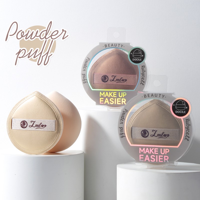 Custom New Premium Fine Texture Gold Makeup Sponge JJF25 Premium Cosmetic Water Drop Marshmallow Air Cushion Powder Puff Polyurethane
