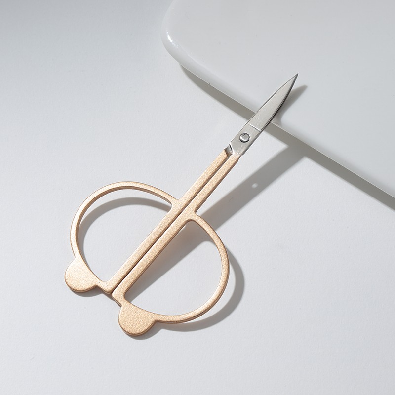 Cartoon Cute Multi-Functional Golden Makeup Scissors with Pointed Tips JJF14 Small Eyebrow Shaping Razor Beauty Eyebrow Tweezers Cartoon Cute Multi-Functional Golden Makeup Scissors with Pointed Tips JJF14 Small Eyebrow Shaping Razor Beauty Eyebrow Tweezers